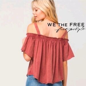 We the free "Darling" off the shoulder top